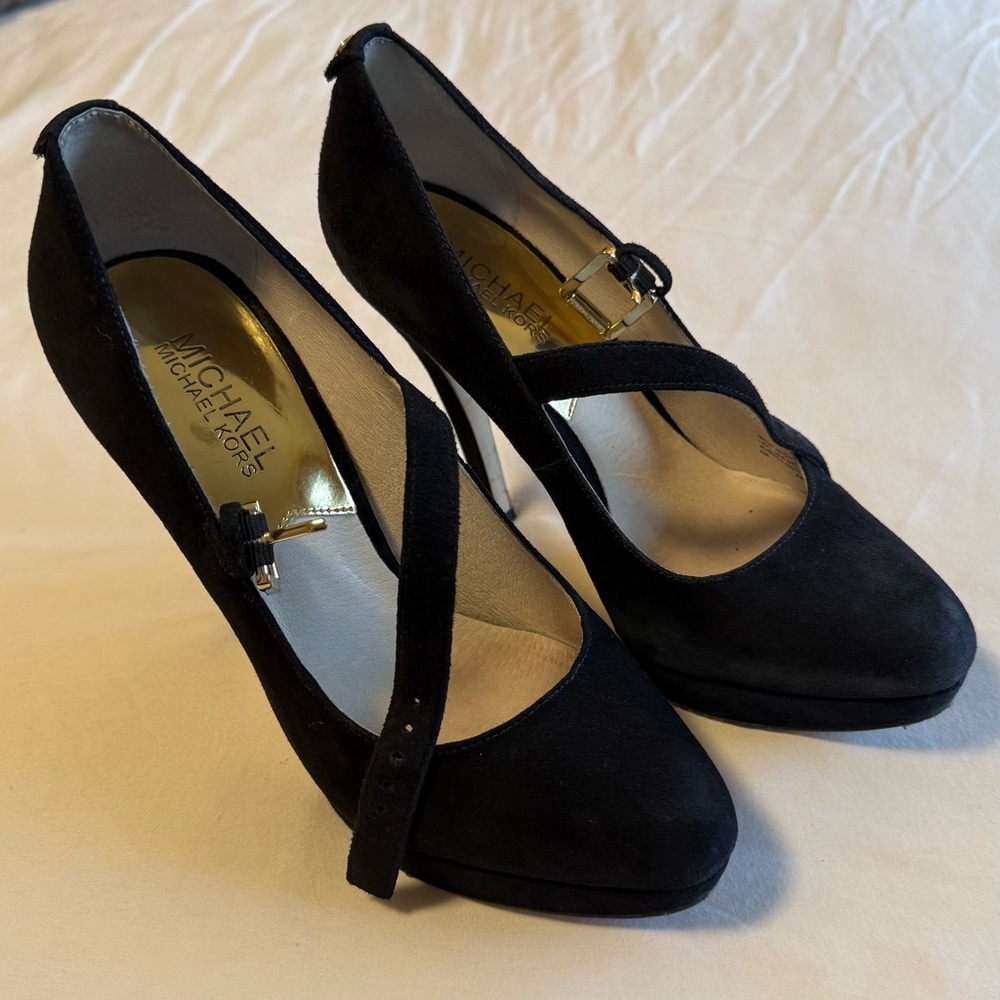 Michael Kors Black Suede Heels